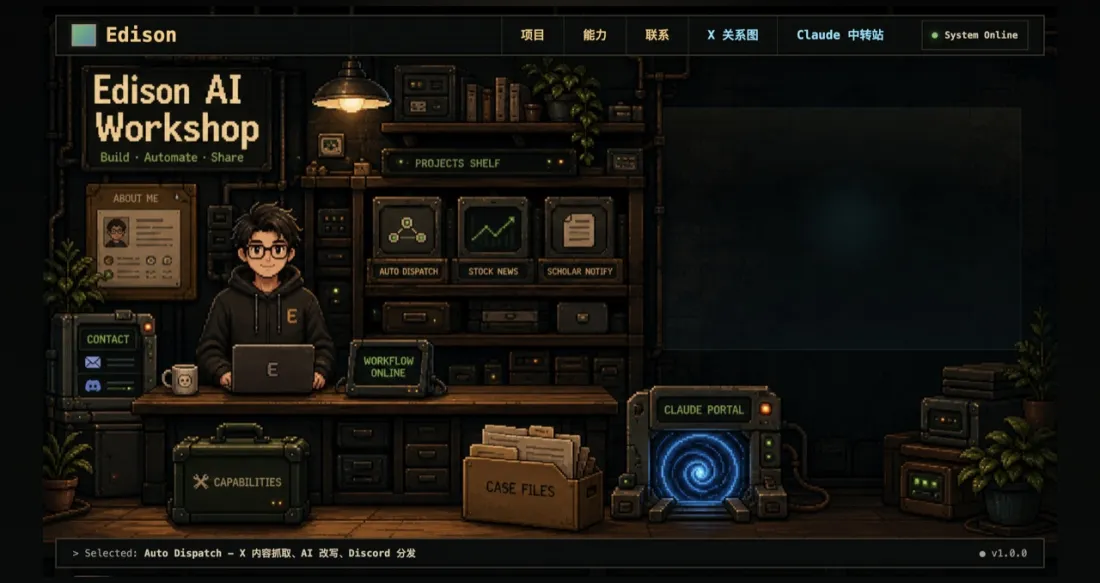 AI 产品作品集预览：edison-zwteam.pages.dev
